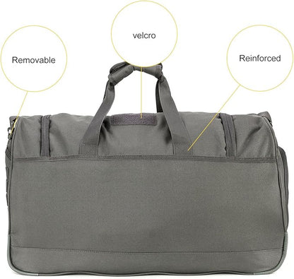 Gym Bag Duffle Bags for Men Women with Shoes Compartment Sport Weekend Travel Overnight Carry On Bag for Tactical Military Travel Work Out Bags (2.0 Grey)