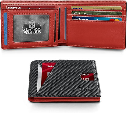 Zitahli Wallet for Men Slim 11 Credit Card Holder RFID Blocking Small Men's Wallet Bifold Minimalist Front Pocket With Mens Gifts Box