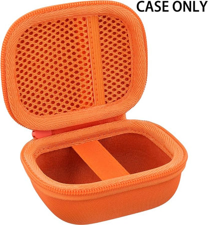 co2CREA Hard Case for Beats Powerbeats Pro 2 with Carabiner Clip, Shockproof Earbuds Storage Box – Protective Travel Cover for Powerbeats Pro 2 Wireless Bluetooth Earbuds (Electric Orange Case)