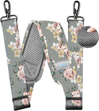 ZINZ 79 inch Shoulder Strap, Extra-thick Fixed Cushion Pad and Dual Clasps Universal Replacement Strap with Metal Swivel Hooks for Laptop Bags, Luggage Bags, Camera, Crossbody (200cm,Light Rose)