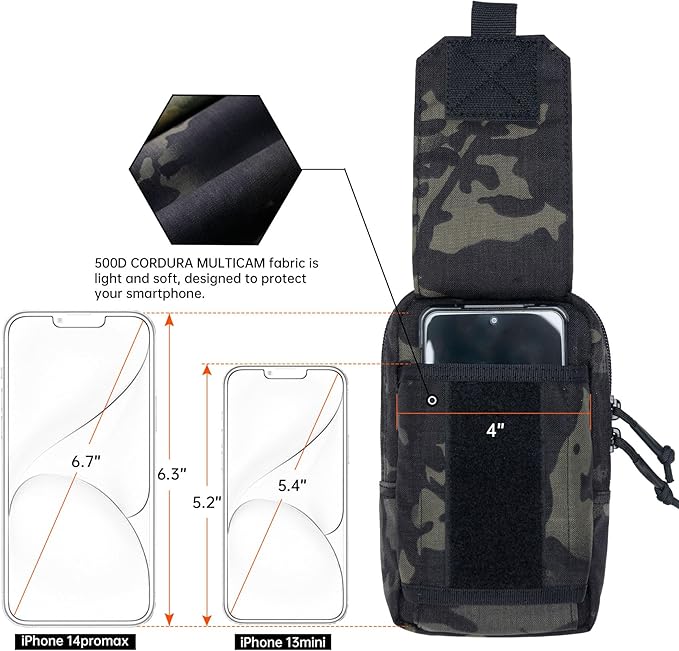 EXCELLENT ELITE SPANKER Tactical EDC Pouch Molle Utility Pouches Phone Holster Pouch Waist Bag Tool Pouch for Molle Accesssories