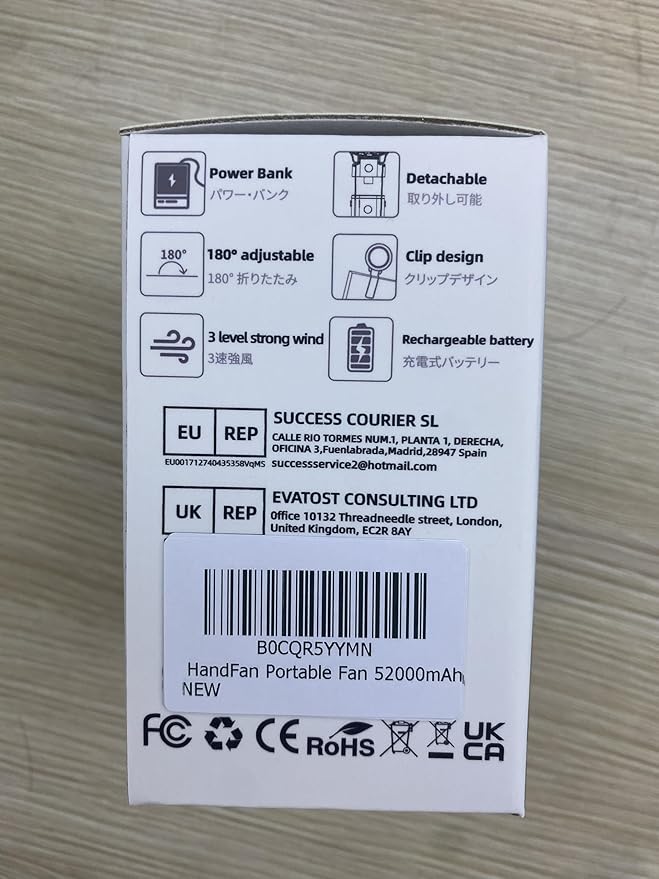 HandFan 5200mAh Handheld Fan Rechargeable, 20H Runtime Hand Fan, 3 Speeds Strong Airflow, Personal 180° Foldable Portable Fans for Travel/Summer/Concerts/Lash/Commute, Gifts for Women (Blue)