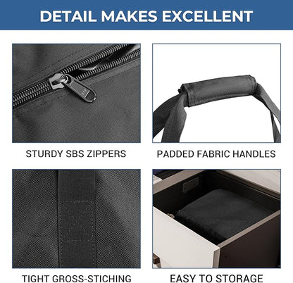 COOLBEBE 60" Sports Duffle Bag - 332L 2PCS Extra Large Travel Duffel Luggage Bag with Upgrade Zipper, Sturdy & Water Resistant Long Duffle Bag for Camping Moving (Black 60inch 2Pack)