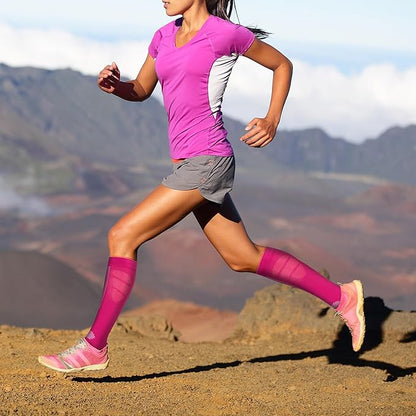 fenglaoda Compression Socks Women Men 6 Pairs, Knee High Best Support Circulation Socks for Running, Travel, Flight, Nurse