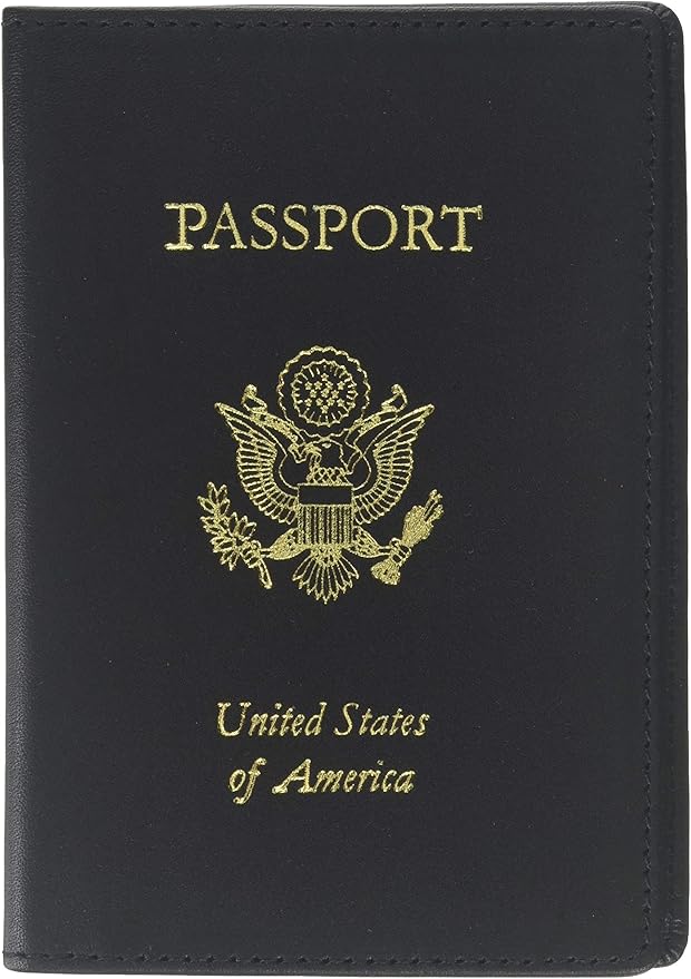 Royce Leather Rfid Blocking Passport Travel Document Organizer In Genuine Leather Packing Organizer, Black 1