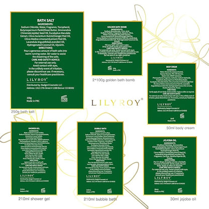 Bath and Body Gift Basket for Christmas - 10-Piece Eucalyptus Luxury Spa Set for Women & Men, Relaxation Ideal for Mothers Day, Father’s Day, Birthday with Shower Gel & More for Her & Him