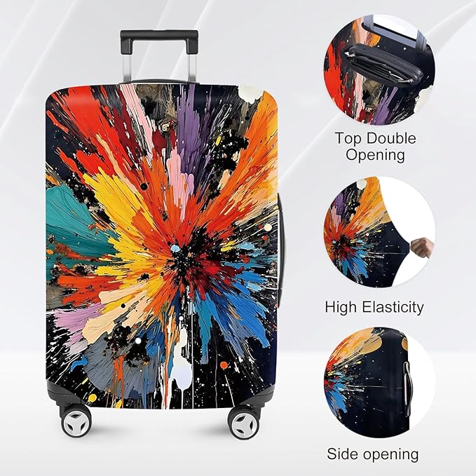 ANNA QUEEN Travel Luggage Cover Suitcase Protector Suitcase Cover Anti-Scratch,Stretchable Bag Cover Washable Durable Polyester