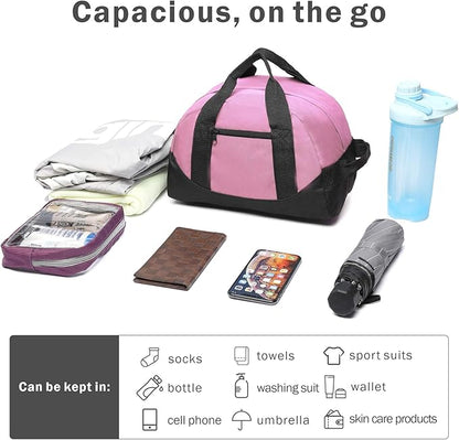 BuyAgain Duffle Bag, 12" Small Mini Travel Carry On Sport Duffel Gym Bag with Top Handle