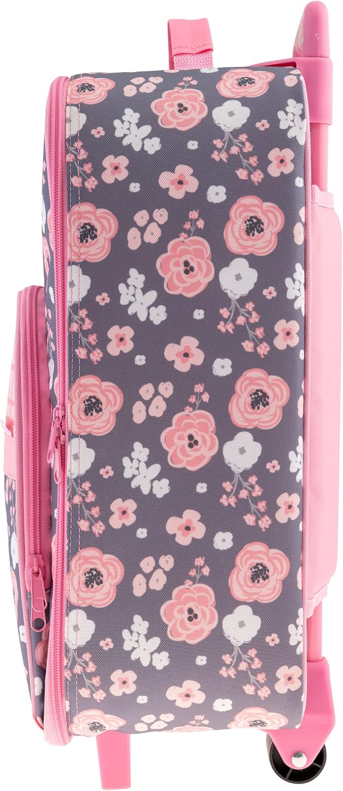 Stephen Joseph Kids' Luggage, Charcoal Flower