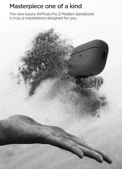 VRS Design Modern for Apple Airpods Pro 2nd Generation & 1st Generation Case (2023/2022/2019) (Sand Stone) [US Patent Registered]