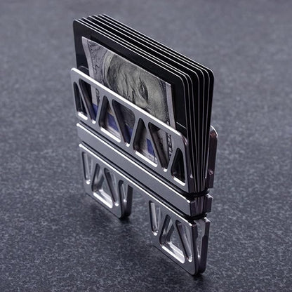 The Truss Minimalist Metal Wallet, Ultra Slim Aluminum, RFID Shielding, For Credit Cards and Cash, Made in the USA