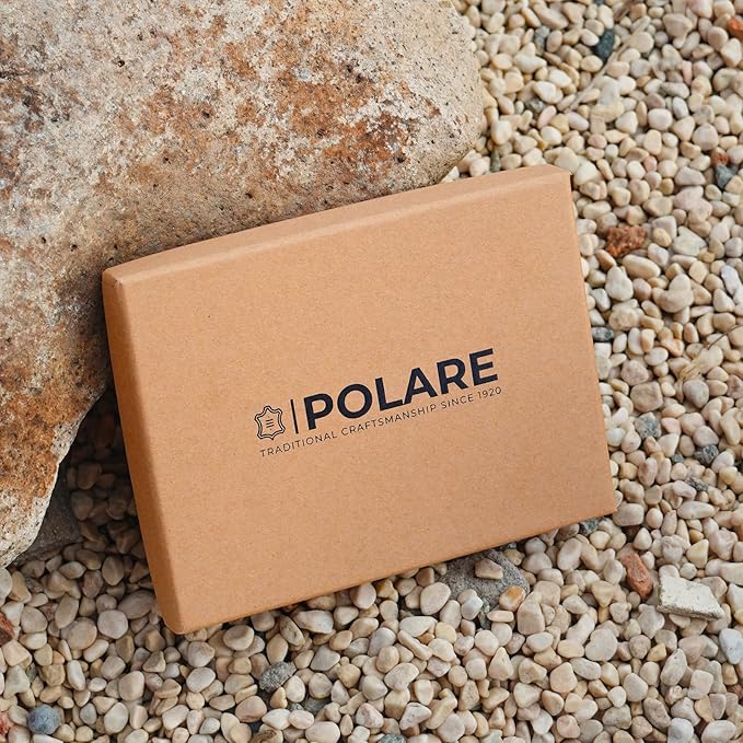 Polare Functional RFID Blocking Leather Passport Holder Travel Bifold Wallet For Men