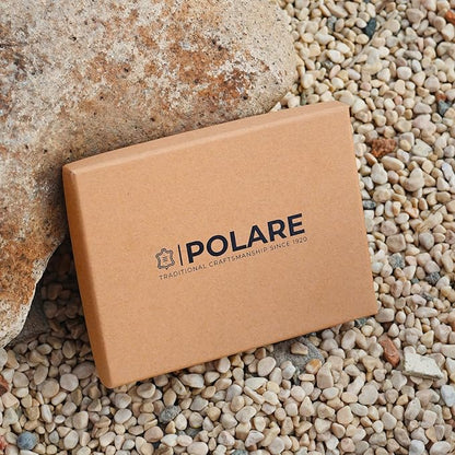 Polare Functional RFID Blocking Leather Passport Holder Travel Bifold Wallet For Men