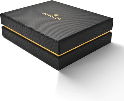 Revelot Cardholder Wallet/Genuine Leather with RFID Blocking / W1 (Black Saffiano)