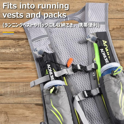 Azarxis TPU Soft Flask Collapsible Water Bottles BPA-Free 250ml 350ml 500ml 600ml for Hydration Vest Pack Running Hiking Cycling Climbing