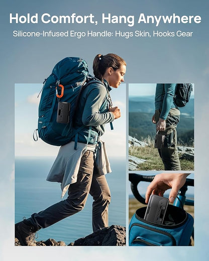 DaranEner Portable Power Station 28000mAh LiFePO4 Battery, Power Bank with AC Outlet 100W/110V, USB-C PD Fast Charging Solar Generator for Laptop, Travel, Camping, Home, Office, TSA Approved