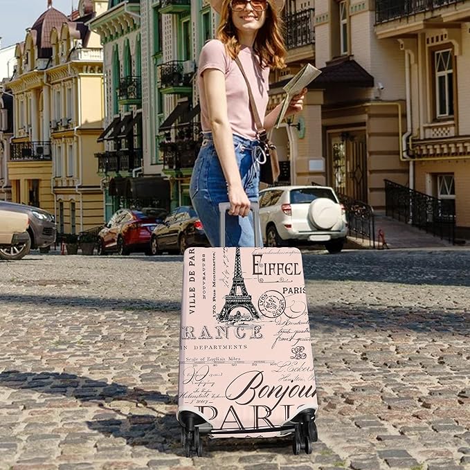 Travel Luggage Cover Suitcase Protector Fits 18-32 Inch Wheel Covers PatternedTravel Related Items Flower Luggage Protector Elastic S