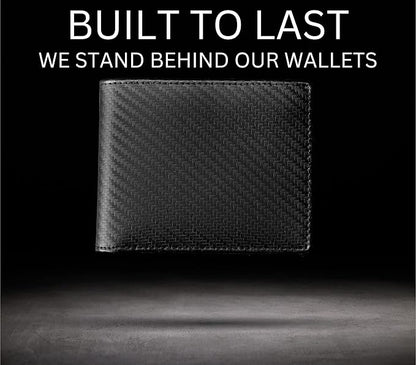 Stealth Mode Leather Bifold Wallet for Men With ID Window and RFID Blocking