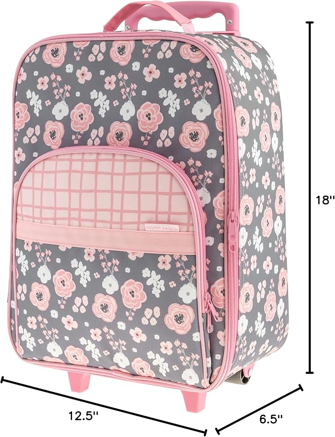Stephen Joseph Kids' Luggage, Charcoal Flower