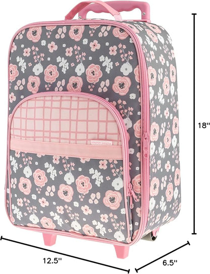 Stephen Joseph Kids' Luggage, Charcoal Flower