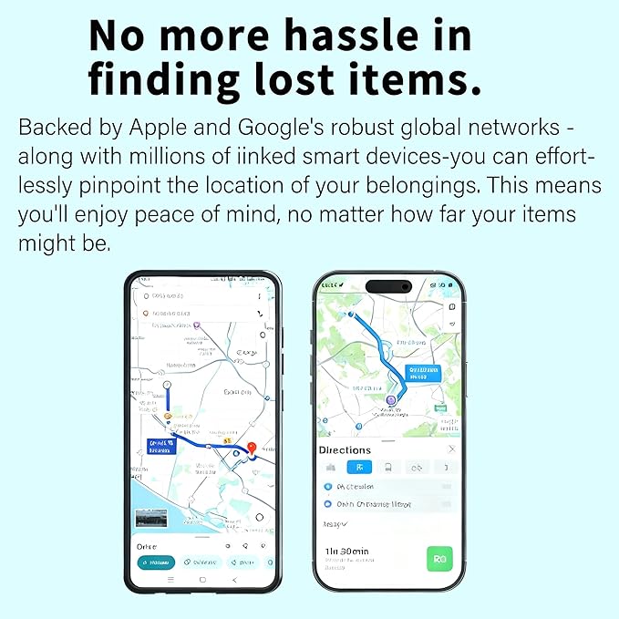 Dual System Smart Anti-Loss Device, 2-Pack, for iOS and Android, Smart Bluetooth Tracker and Item Locator for Keys, Backpacks, Luggage, Wallets, Features dustproof and Waterproof Design.