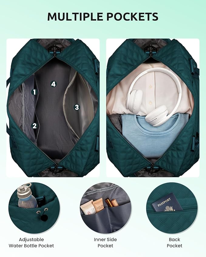 Gifts for Teenage Girls-Initial Travel Bag with Shoe Compartment, Personalized Weekender Bag, Monogram Overnight Bag for Women, Letter Travel Bag with Makeup Bag Graduation Gifts (Letter Y)