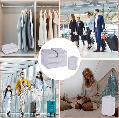 PATIKIL 6 Set Travel Packing Cube, Travel Bags Organizer for Luggage Waterproof Suitcase Organizer Bags Set Travel Essentials with Shoe Bag for Carry on Suitcases, Gray