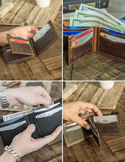 Handcrafted Genuine Leather Wallets, Minimalist Cardholders, and Passport Covers, Handmade Gift