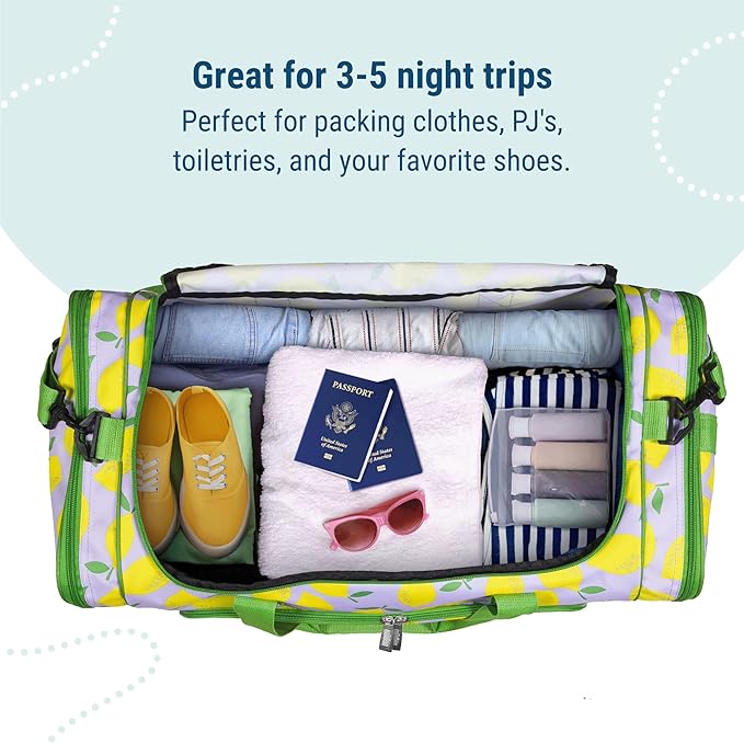 Wildkin Kids Weekender Duffel Bag – Carry-On Size for School, Travel, & Sleepovers