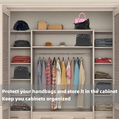 12 Pack Dust Bags For Handbags Travel Storage Pouch, Purse Dust Bags For Storage, Silk Dust Covers With Drawstring For Purse Shoes Boots