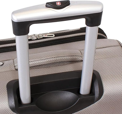 SwissGear Sion Softside Expandable Roller Luggage, Pewter, 3-Piece Set (21/25/29)