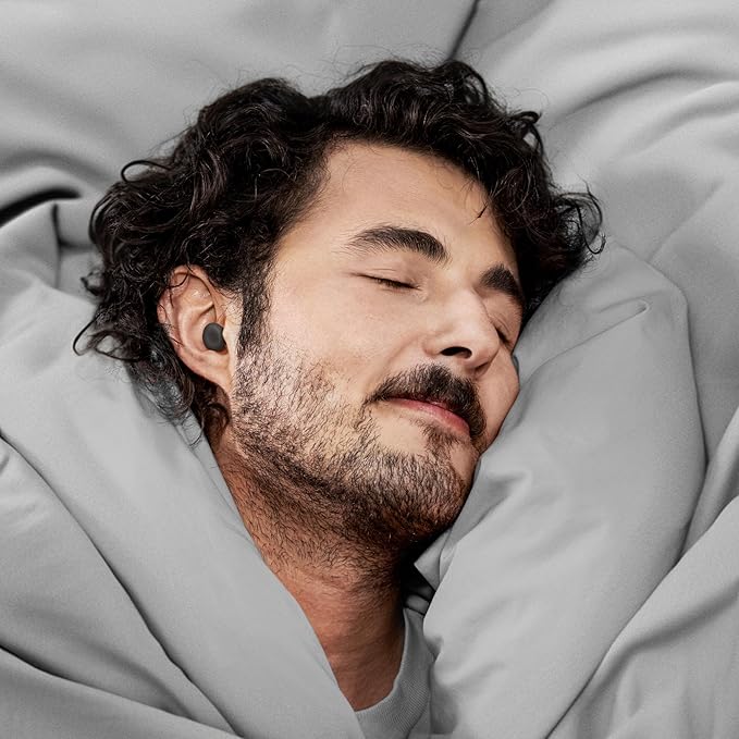 Loop Dream – Silicone/Memory Foam Earplugs for Sleep Comfort | Comfortable Ear Plugs for Muffling Snoring & Sleeping | Customized Fit | 27dB (SNR) Noise Reduction