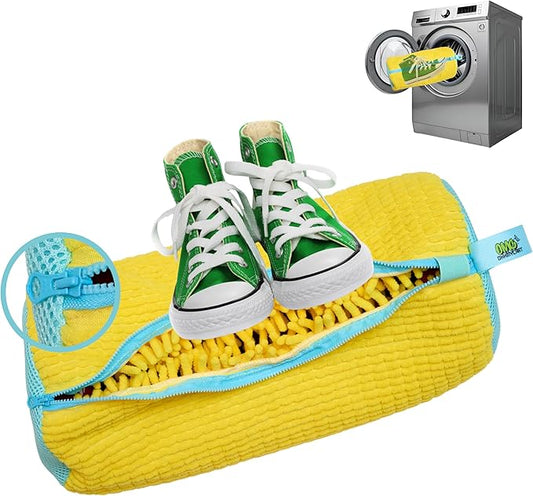 Shoe Washing Machine Bag – Sneaker Laundry Bag for Washer & Dryer, Protective Chenille Mesh Shoe Bag with YKK Zipper, Durable & Reusable for All Shoes 1-pack – Ohhmycart