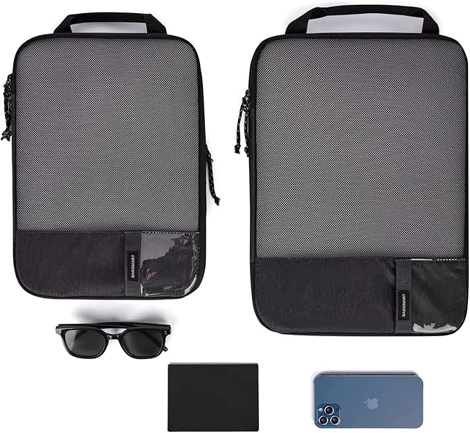 BAGSMART 6 Set /4 Set/2 Set Compression Packing Cubes for Travel, Lightweight Luggage Organizer Bags, Durable Space Saver Bags Travel Essentials