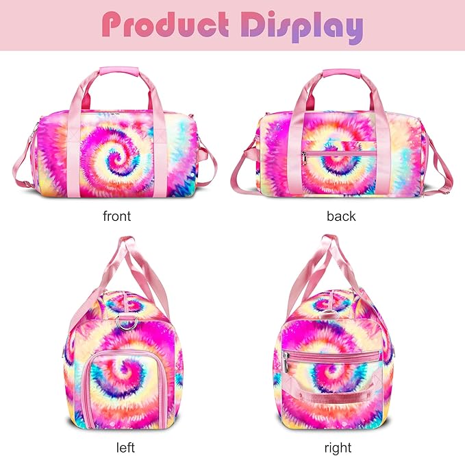 Duffle Bag for Girls & Women - Dance, Gymnastics & Travel Bag with Shoe Compartments