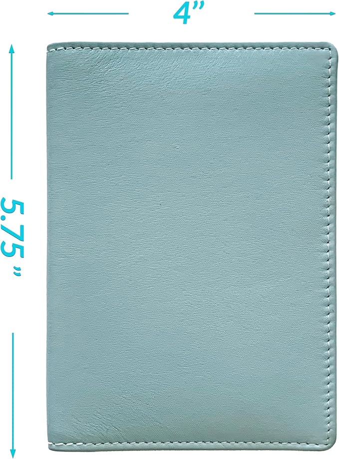 Personalized Monogrammed Chambray Leather RFID Passport Wallet
