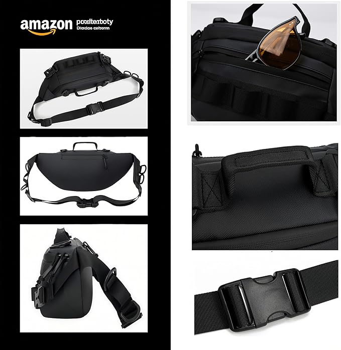 GORELAX Fanny Pack for Men, EDC Belt Bag with Anti-Theft Pocket, Adjustable Waist Pack Hiking Fishing(42"-59"Waist Strap)