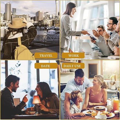 2PCS Perfume Travel Refillable Bottle, Bottom-Filling Fragrances Perfume Atomizer, Empty Mini Cologne Dispenser, Portable Sprayer Pocket Size for On the Go 5ml (Black & Champagne Gold)