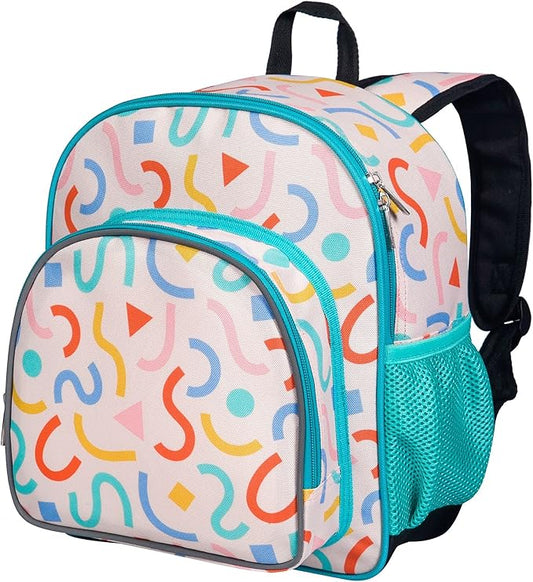 Wildkin 12-inch Kids Backpack – Padded, Adjustable, Ideal for Daycare & Travel - Confetti Peach