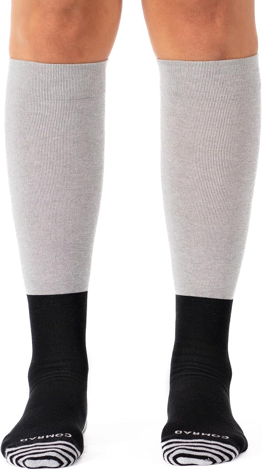 Comrad CloudCotton Knee High Socks - 15-20mmHg Graduated Compression Socks - Combed Cotton Support Socks