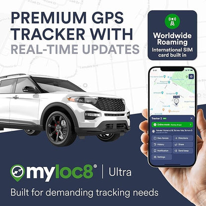 Ultra GPS Tracker for Vehicles – Rugged Waterproof GPS Locator for Cars, Trucks, Hidden Tracking Device, 4G LTE, Real-Time Updates, Long Battery Life (4-Mо Subscription Included)