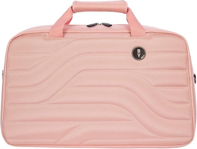 Bric's B|Y Ulisse Duffel Bag, Lightweight Weekender and Carry-On Travel Bag with Smart Sleeve and Spacious Interior – Pearl Pink