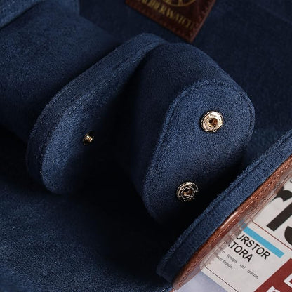 Genuine Napa Leather Watch Roll Travel Case for 3 Watches - Travel Watch Rolls and Leather Watch Display Cases with Velvet Interior - Watch Storage Organizer Men's