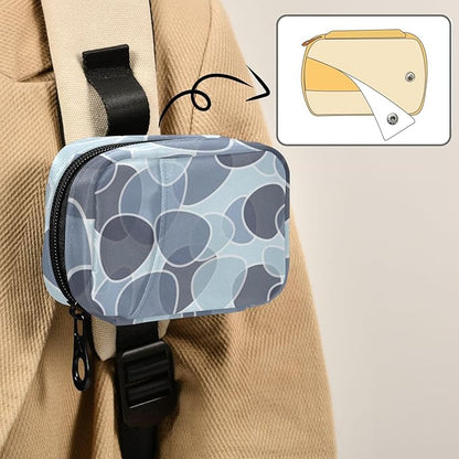 Pill Organizer Box Case Weekly Travel Pill Container Cute Pill Holder 7Day Vitamin Organizer Pill Dispenser Sorter Planner Storage Small Compact Blue Abstract Leaves14