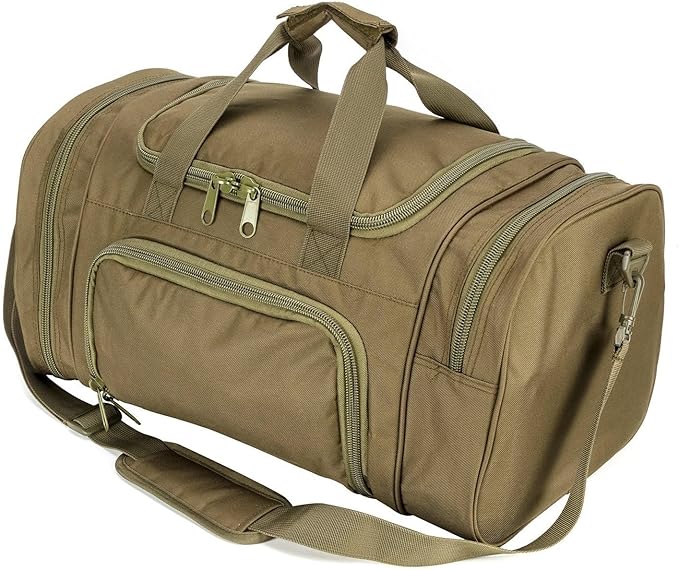 Gym Bag Duffle Bags for Men Women with Shoes Compartment Sport Weekend Travel Overnight Carry On Bag for Tactical Military Travel Work Out Bags (Green)