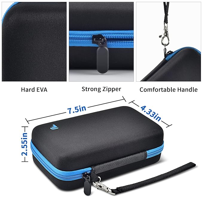 PAIYULE Travel Case Compatible with Gillette Heated Razor for Men, Starter Shave Kit Storage Holder for Blade Refills, Clipper Guards, Charging Dock and Accessories-Blue(Box Only)