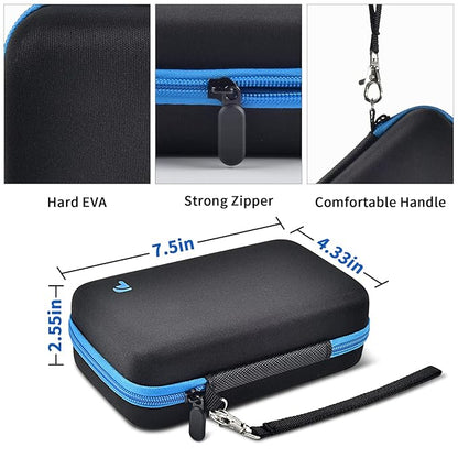 PAIYULE Travel Case Compatible with Gillette Heated Razor for Men, Starter Shave Kit Storage Holder for Blade Refills, Clipper Guards, Charging Dock and Accessories-Blue(Box Only)