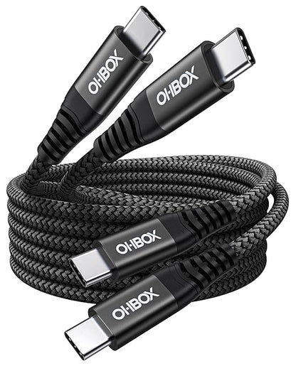 USBC to C Cable 10FT USB C Cables 60W, Long USB Type C Fast Charging Cable for Car Durable iPhone USB C Charger Cable USB C Cord for iPhone 17/16/15/Pro Max, Samsung Galaxy and More-Black