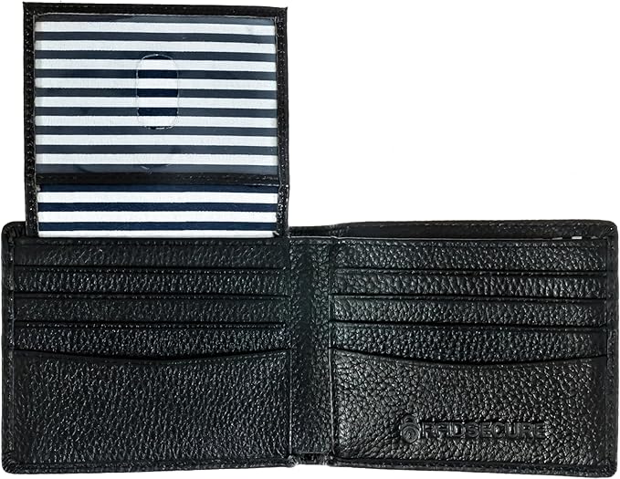 RFID Blocking Stylish Genuine Leather Wallet for Men - Excellent as Travel Bifold - Credit Card Protector