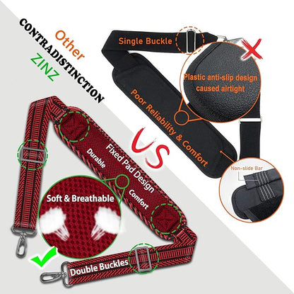 ZINZ Shoulder Strap, 57" Padded Adjustable Shoulder Bag Straps Replacement for Bags with D-Ring（TH01B02）